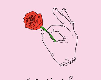 I Got You A Rose Circle Game Print