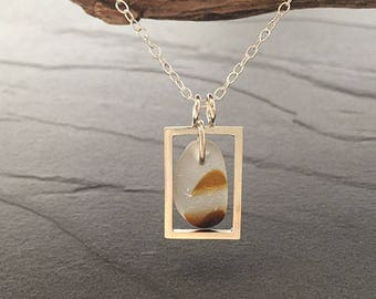 End of Day Sea Glass Pendant