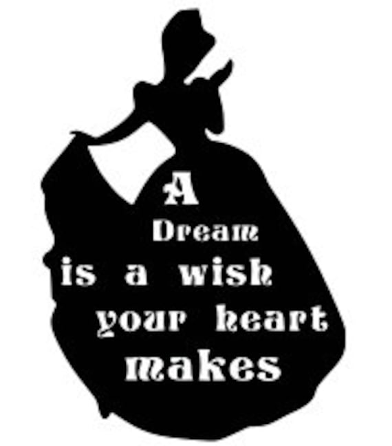 Download SVG cinderella silhouette a dream is a wish your heart