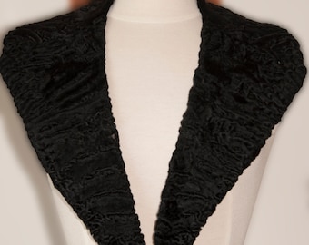 Vintage 1930-1950's black fur collar