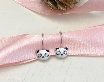 925 sterling silver . earrings, enamel, jewelry for girls, gift for baby ,