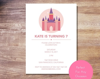 Castle Birthday Party Invitation