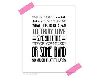 ALMOST FAMOUS Movie Quote, Music, Penny Lane, Typography, Black and White. 8x10