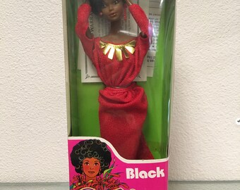 Vintage Black Barbie in Original Box