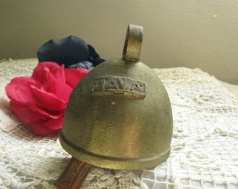 Vintage Brass Bell Made In Java Indonesia~~Primative Bell Decor~~Handcast Brass Bell