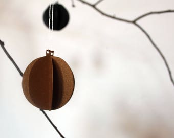 little globes *** ornament *** copper *** set of 3