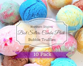 Bath Truffles, Best Seller Pack, 10 Pack, Bath Sampler Pack, Bubble Bath Scoop, Bath Melts, Gift for Her, Bubble Truffle, Bridesmaid Gift