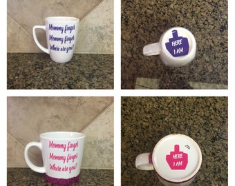 ON SALE Finger family song you tube - mommy finger coffee mug - daddy finger mug - funny mom mug - mom life mug - middle finger mug