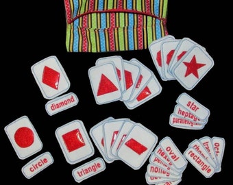 In The Hoop Shapes Cards and Zipper Tote for Storage