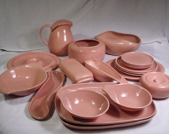 Russel Wright Steubenville American Modern Coral Lot
