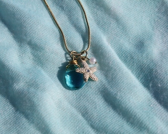 Mermaid Collection** Sea glass and starfish necklace