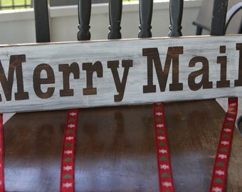 Merry Mail Christmas Card Holder