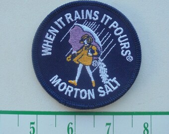 80's Morton Salt cloth iron-on patch appro.3"