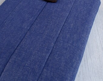 Laptop sleeve for 13 inch macbook/ denim