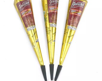 1 Cone Maroon/Red Henna Natural No Chemicals Indian And Arabic Tattoo Cones.