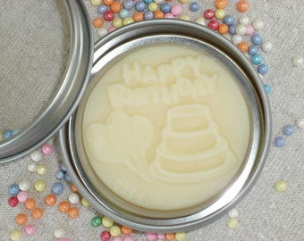 FREE SHIPPING / Birthday Gift Lotion Shea Butter Cocoa Butter Body Butter Bar / Solid Lotion Bar /Happy Birthday / "Your CHOICE of scent "