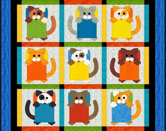 Cat Naps, applique pattern