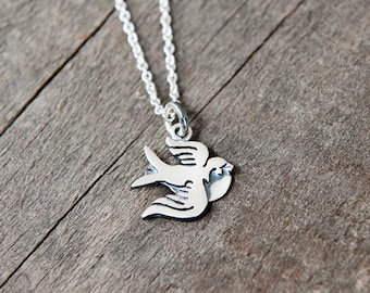 Swallow pendant sterling silver / 925 / chain / nature / bird