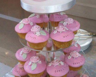 3/4/5/6/7 Tier Clear Round Acrylic Cup Cake Stand, Cup Cake Tower, Cup Cake Display, Cupcake Stand