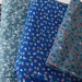 One Pound Blue Fabric Scraps -- cotton fabric