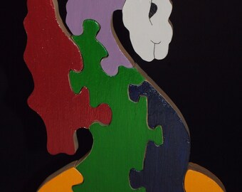 Handmade Wooden Dragon Jigsaw