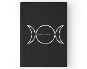 Hard Cover Journal, Triple Goddess Symbol Book