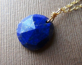 Rose Cut Lapis Lazuli Necklace