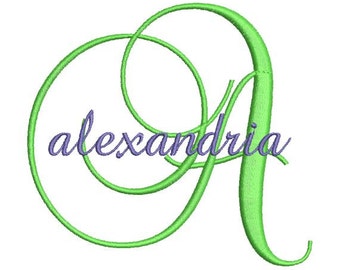 Fancy Satin Script Machine Embroidery Monogram Fonts Designs 4x4 Hoop Instant Download Sale