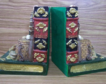 Gone Fishing Bookends. Vintage. 4548