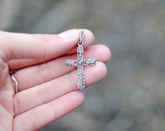 Marcasite Pendant / Cross Pendant / Sterling Cross / PEN001
