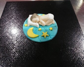 Sleepy Baby cake topper