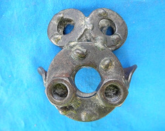 Vintage Folk Art Owl made of Washers Cute repurposed Collectible Hand made