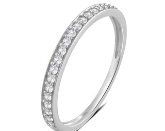 1/5 Cttw Diamond Wedding Band in 10K White Gold