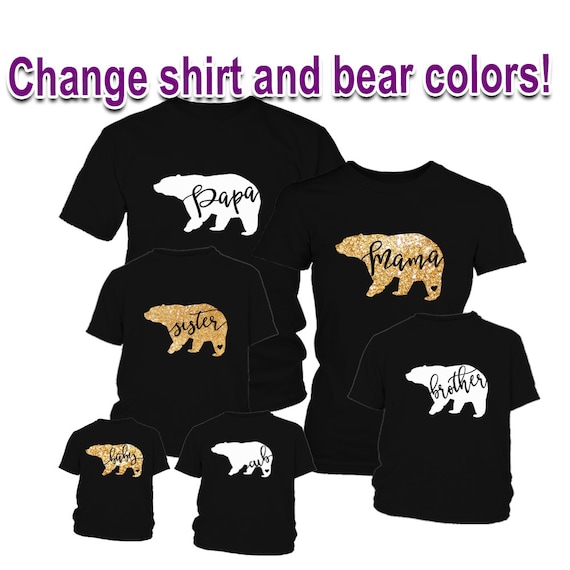 Mama Bear Papa Bear Bear Tribe Family Shirts