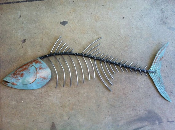 Fish Sculpture Tuna 36in Tropical Beach Coastal Wall Art