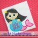 Mermaid Monogram Applique Design - Mermaid Applique Design - Mermaid Embroidery Design - Monogram Applique - Under The Sea - Digital Design