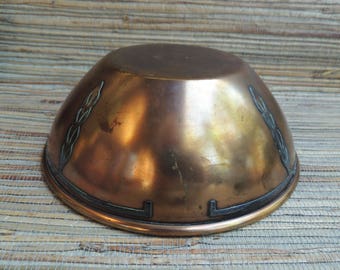 Heintz Art Metal Sterling on Bronze Bowl Early 1900s Arts & Crafts