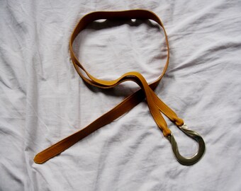 Vintage Diane Von Furstenberg yellow leather belt