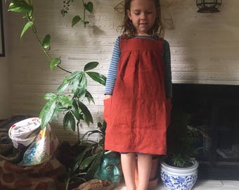 Linen Pinafore Apron -Child
