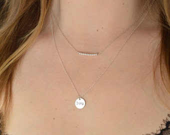 Necklace 2 in 1 customizable medal made of 925 Silver