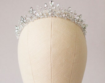 Wedding Crown, Bridal Tiara, Crystal Bridal Tiara, Crystal Crown, Bridal Crown, Bridal Hair Accessory, Wedding Headpiece- DELIS