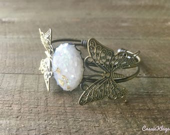 Opal Butterfly Cuff