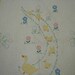 Vintage baby quilt: Mother duck and her ducklings 1940's kit quilt hand embroidered, appliqued and quilted 32" x 45" very good condition