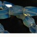13" strand 16mm x 11mm rectangle glass opalite beads "sea Opal"
