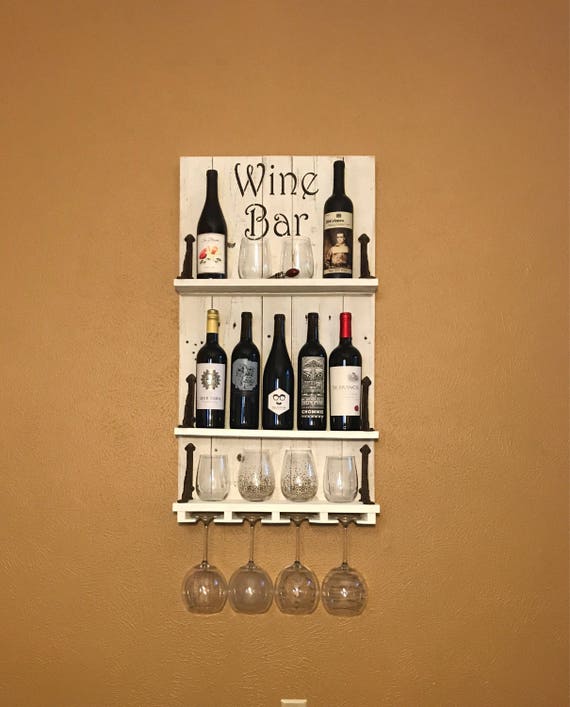 Farmhouse chic wine bar rustic wine bar rustic wine rack