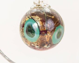 604107 Medium Hand Blown Hanging Art Glass Ball Decorative Ornament