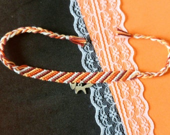 Fox friendship bracelet nature animal jewelry cute boho autumn forrest pagan