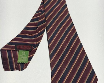 1940s Black/Yellow/Red Striped Ivy Tie