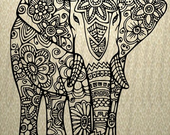 Elephant Mandala Svg / Mandala SVG / Svg / Elephant Mandala / Elephant Art /Svg Decal / Elephant Zentangle