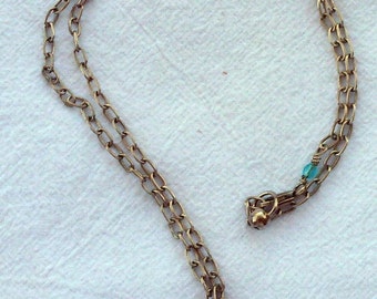Vintage Lampwork Bead with Sterling Silver Chain/Findings